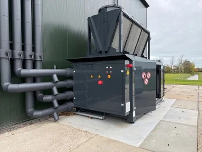Warmtepomp met een speciale kleur
